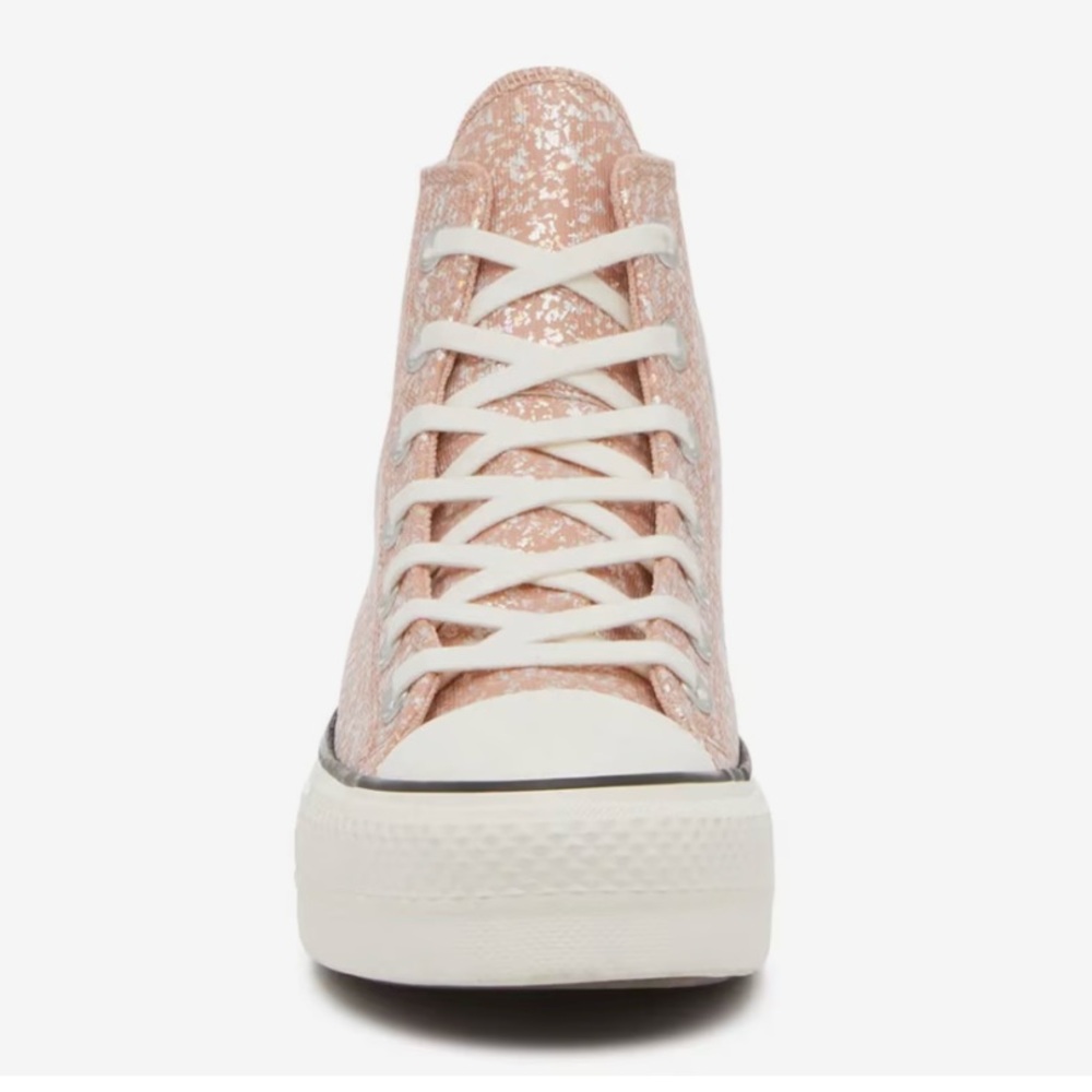 Converse Chuck Taylor All Star Peach Glitter Platform Women's size 9 NEW!!! - Picture 5 of 11
